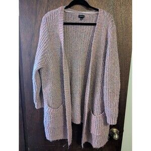 Torrid 4x Smoky Pinkish Purple Metallic Rainbow Weave Cardigan